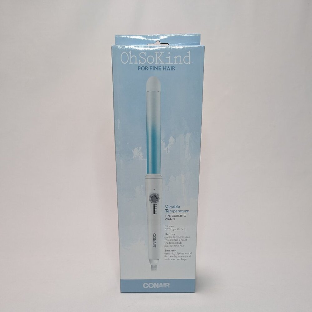 Conair OhSoKind For Fine Hair 1-inch Curling Wand, Straight Wand New NWT Gift